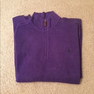 Purple Polo by Ralph Lauren Quarter-Zip Sweater